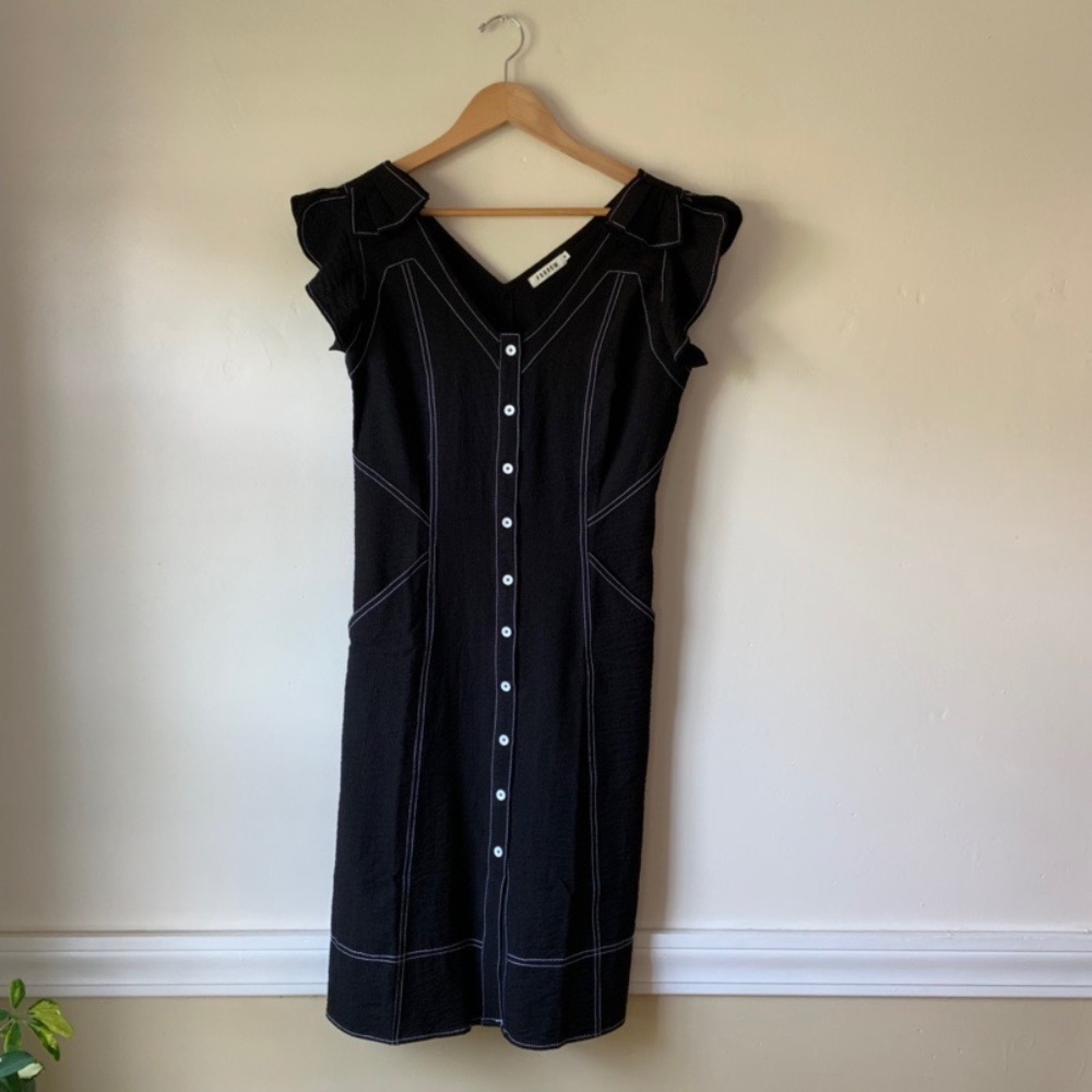 Farrow sleeveless black button down dress size medium